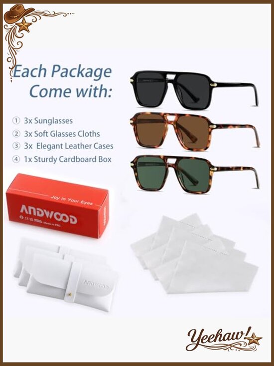 Retro Aviator Sunglasses Polarized UV400 Vintage Square Pilot Shades Unisex